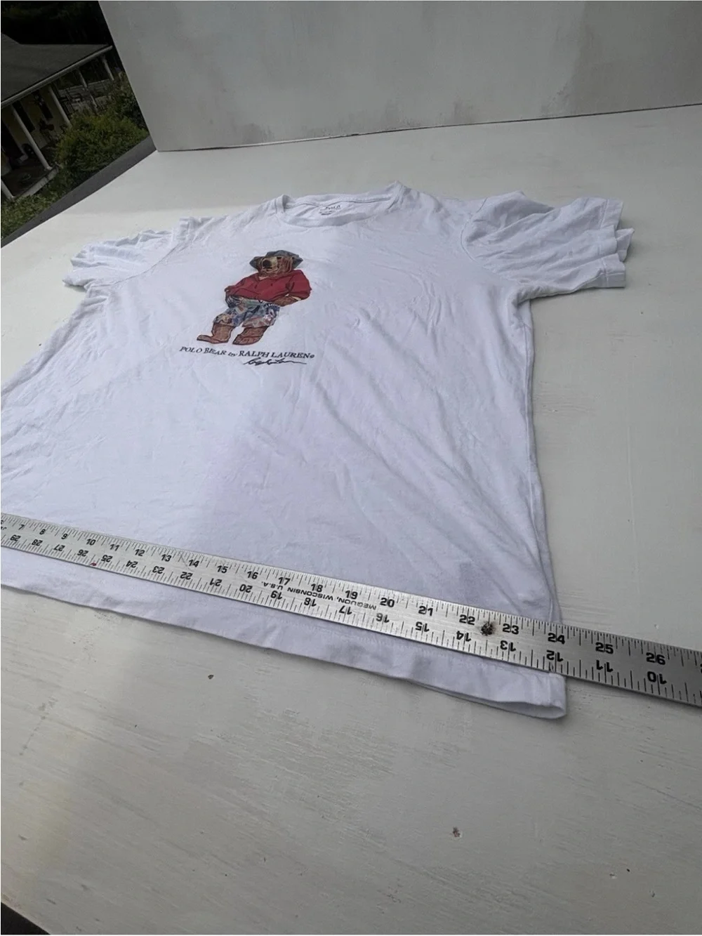 Ralph Lauren Kids White Polo Bear Graphic Tee